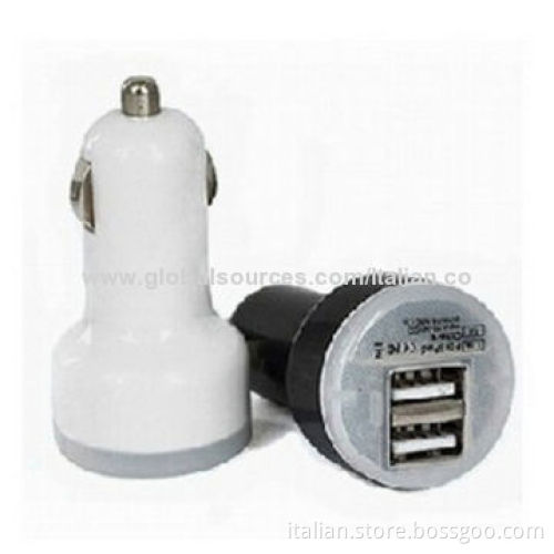 Dual USB Ports Car Chargers for iPhone, iPad with 5V/2.1A Output